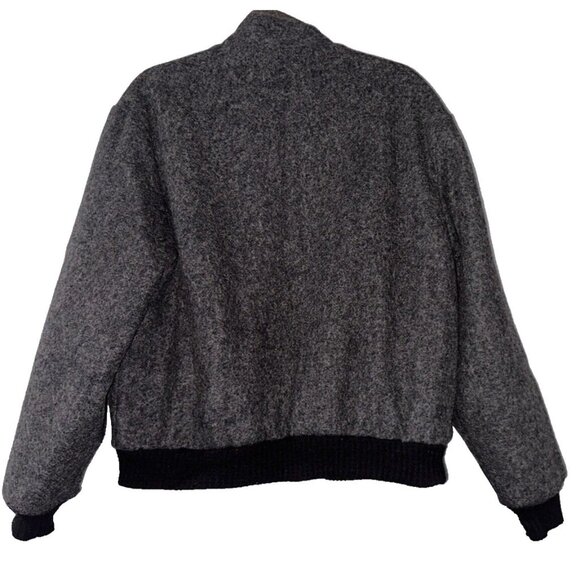 VTG Original Varsity By Catalina Mens Sz 40 M  Wool Gray Bomber Jacket Coat USA - Picture 7 of 13